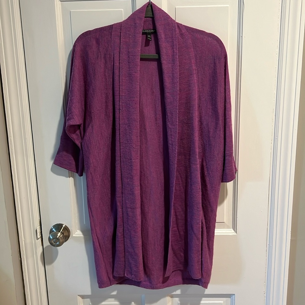 Eileen Fisher Petite 100% Royal Alpaca Cardigan